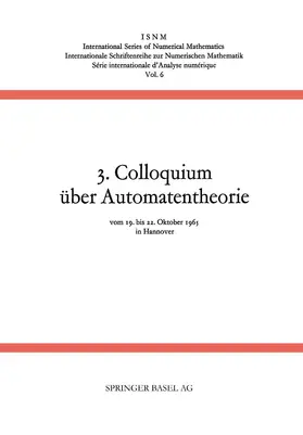 Unger / Händler |  3. Colloquium über Automatentheorie | Buch |  Sack Fachmedien