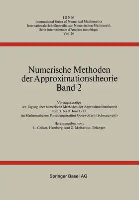 MEINARDUS / COLLATZ |  Numerische Methoden der Approximationstheorie | Buch |  Sack Fachmedien