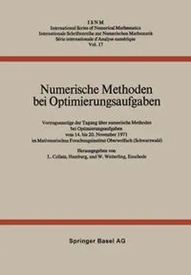 Collatz / Wetterling |  Numerische Methoden bei Optimierungsaufgaben | eBook | Sack Fachmedien