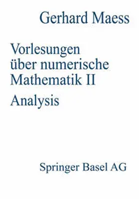 MAESS | Vorlesungen über numerische Mathematik | E-Book | www.sack.de
