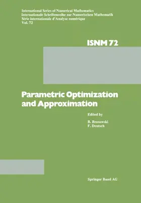 PARAMETRIC / DEUTSCH / BROSOWSKI |  Parametric Optimization and Approximation | Buch |  Sack Fachmedien