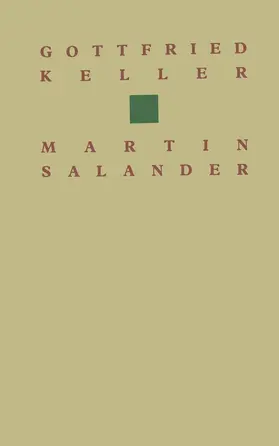 KELLER |  Gottfried Keller Martin Salander | Buch |  Sack Fachmedien