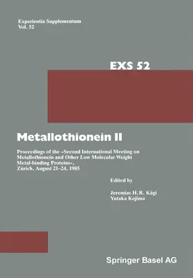 Kägi / Kojima |  Metallothionein II | Buch |  Sack Fachmedien