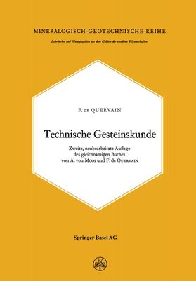 Quervain | Quervain, F: Technische Gesteinskunde | Buch | 978-3-0348-6882-2 | sack.de