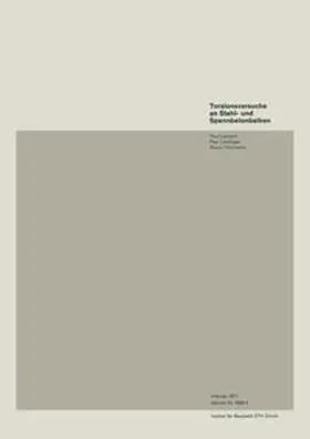 LAMPERT / LÜCHINGER / THÜRLIMANN |  Torsionsversuche an Stahl- und Spannbetonbalken | eBook | Sack Fachmedien