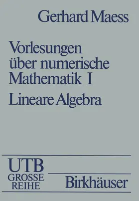MAESS |  Vorlesungen über numerische Mathematik | Buch |  Sack Fachmedien