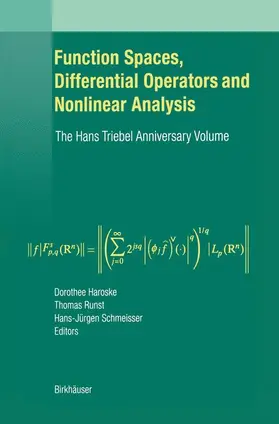 Haroske / Schmeisser / Runst |  Function Spaces, Differential Operators and Nonlinear Analysis | Buch |  Sack Fachmedien
