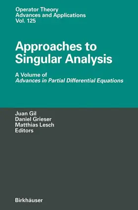 Gil / Lesch / Grieser |  Approaches to Singular Analysis | Buch |  Sack Fachmedien
