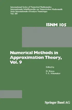 Schumaker / Braess |  Numerical Methods in Approximation Theory, Vol. 9 | Buch |  Sack Fachmedien
