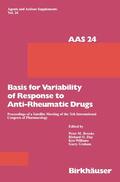Brooks |  Brooks, P: Basis for Variability of Response to Anti-Rheumat | Buch |  Sack Fachmedien