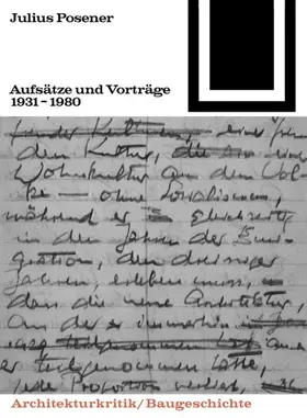 Posener |  Aufsätze und Vorträge 1931-1980 | Buch |  Sack Fachmedien