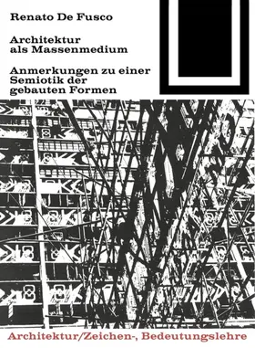 De Fusco |  Architektur als Massenmedium | eBook | Sack Fachmedien