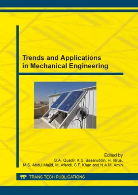 Quadir / Basaruddin / Idrus |  Trends and Applications in Mechanical Engineering | eBook | Sack Fachmedien