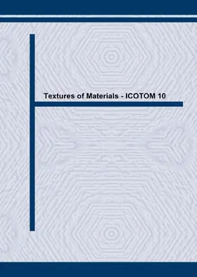 Bunge / Ltd |  Textures of Materials - ICOTOM 10 | eBook | Sack Fachmedien