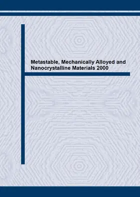Schumacher / Warren / Cantor | Metastable, Mechanically Alloyed and Nanocrystalline Materials 2000 | E-Book | sack.de