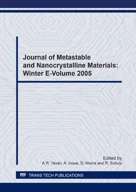 Yavari / Inoue / Morris | Journal of Metastable and Nanocrystalline Materials: Winter e-volume 2005 | E-Book | sack.de