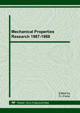 Fisher | Mechanical Properties Research 1987-1988 | E-Book | www.sack.de