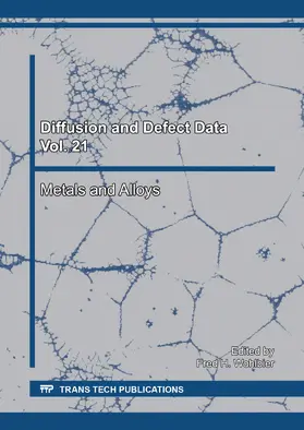Wohlbier |  Diffusion and Defect Data Vol. 21 | Sonstiges |  Sack Fachmedien