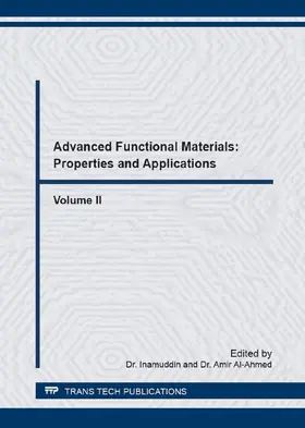 Inamuddin / Al-Ahmed | Advanced Functional Materials: Properties and Applications, Vol. II | Buch | 978-3-0357-1022-9 | www.sack.de