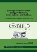 Kalousek / Struhala |  Buildings and Environment - Energy Performance, Smart  Materials and Buildings | Buch |  Sack Fachmedien