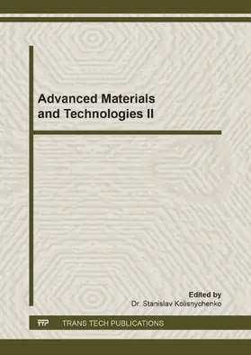 Kolisnychenko | Advanced Materials and Technologies II | Buch | 978-3-0357-1074-8 | sack.de