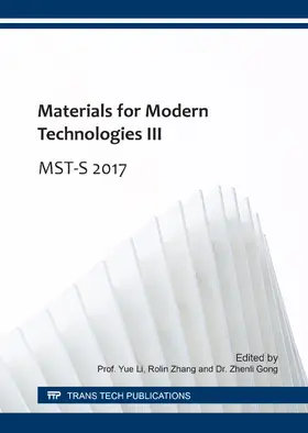 Li / Zhang / Gong |  Materials for Modern Technologies III | Buch |  Sack Fachmedien