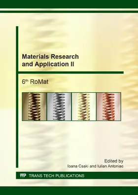 Csáki / Antoniac | Materials Research and Application II | Buch | 978-3-0357-1217-9 | www.sack.de