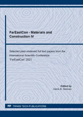 Solovev |  FarEastCon - Materials and Construction IV | Buch |  Sack Fachmedien
