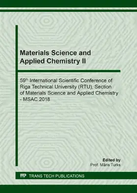 Turks | Materials Science and Applied Chemistry II | Buch | 978-3-0357-1407-4 | www.sack.de