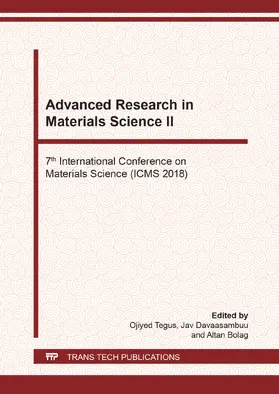 Ojiyed / Davaasambuu / Bolag | Advanced Research in Materials Science II | Buch | 978-3-0357-1426-5 | www.sack.de