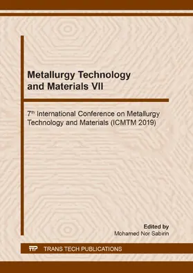 Nor Sabirin | Metallurgy Technology and Materials VII | Buch | 978-3-0357-1487-6 | sack.de