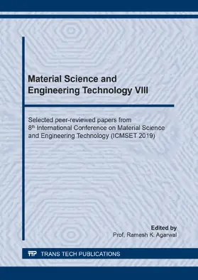Agarwal |  Material Science and Engineering Technology VIII | Buch |  Sack Fachmedien
