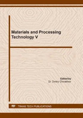Chinakhov | Materials and Processing Technology V | Buch | 978-3-0357-1785-3 | sack.de