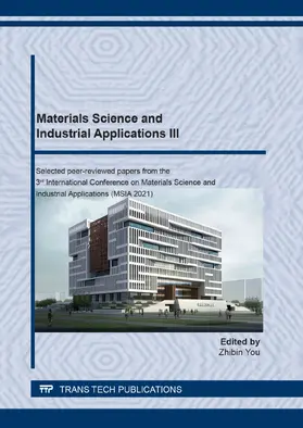 You |  Materials Science and Industrial Applications III | Buch |  Sack Fachmedien