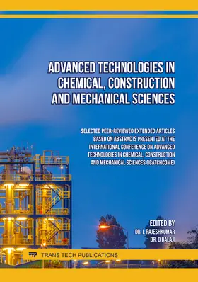 Rajeshkumar / Balaji |  Advanced Technologies in Chemical, Construction and Mechanical Sciences | Buch |  Sack Fachmedien