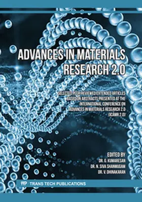 Kumaresan / Ltd / Shanmugam |  Advances in Materials Research 2.0 | Buch |  Sack Fachmedien