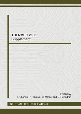 Chandra / Tsuzaki / Militzer |  THERMEC 2006 Supplement | Sonstiges |  Sack Fachmedien