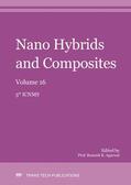 Agarwal |  Nano Hybrids and Composites Vol. 16 | Sonstiges |  Sack Fachmedien