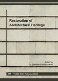 Kolisnychenko |  Restoration of Architectural Heritage | Sonstiges |  Sack Fachmedien