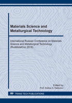 Radionov |  Materials Science and Metallurgical Technology | Sonstiges |  Sack Fachmedien