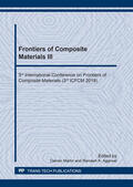 Martin / Agarwal |  Frontiers of Composite Materials III | Sonstiges |  Sack Fachmedien
