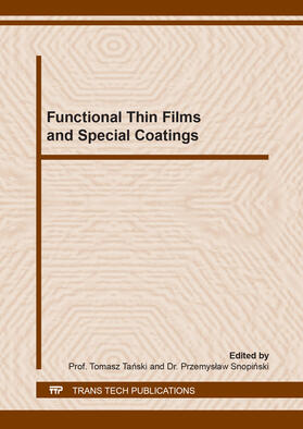 Tanski / Snopinski | Functional Thin Films and Special Coatings | Sonstiges | 978-3-0357-2486-8 | sack.de