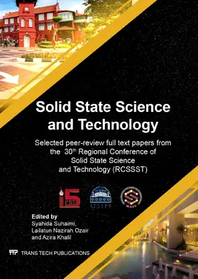Suhaimi / Ozair / Khalil |  Solid State Science and Technology XXX | Sonstiges |  Sack Fachmedien