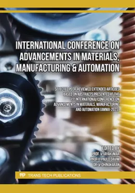 Jayakumar / Ltd / Davim |  International Conference on Advancements in Materials, Manufacturing & Automation | eBook | Sack Fachmedien