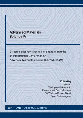 Sarjito / Siswanto / Mustapa |  Advanced Materials Science IV | eBook | Sack Fachmedien