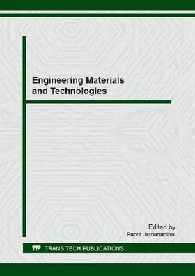 Jaroenapibal | Engineering Materials and Technologies | E-Book | www.sack.de