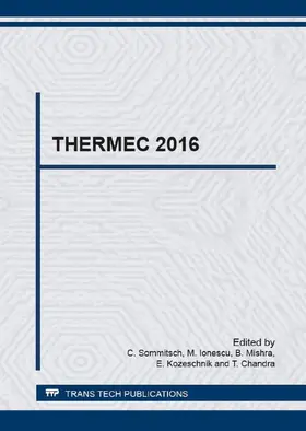 Sommitsch / Ionescu / Mishra |  THERMEC 2016 | eBook | Sack Fachmedien
