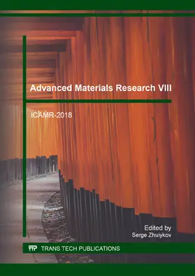 Zhuiykov | Advanced Materials Research VIII | E-Book | www.sack.de