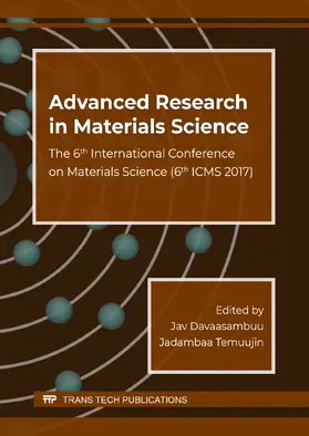 Davaasambuu / Temuujin | Advanced Research in Materials Science | E-Book | www.sack.de