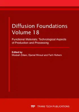 Zidani / Miroud / Farh | Diffusion Foundations Vol. 18 | E-Book | www.sack.de